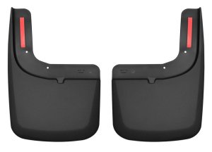 Ford F-350 Mud Guards - Front - Husky Liners - Custom Contoured with Flares - Black - 2017